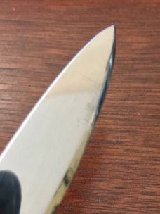 1950's French Bargeon Switchblade, Beautiful Bone Handle With Bail, Hard To Find, Unused 