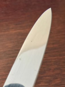 1950's French Bargeon Switchblade, Beautiful Bone Handle With Bail, Hard To Find, Unused 