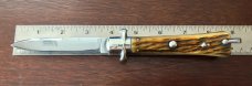 1950's French Bargeon Switchblade, Beautiful Bone Handle With Bail, Hard To Find, Unused 