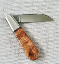 K'roo Custom Wharnie Barlow Exotic Wild Currant Root Burl..3.5" ..N690..coa/slip...brushed finish