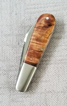 K'roo Custom Wharnie Barlow Exotic Wild Currant Root Burl..3.5" ..N690..coa/slip...brushed finish
