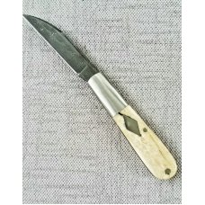 K'roo Custom Wharnie Barlow Tusk ivory and Twist Damascus..3.5..Coa/slip..2020..one of.3 damascus