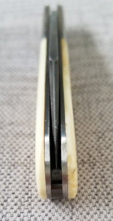 K'roo Custom Wharnie Barlow Tusk ivory and Twist Damascus..3.5..Coa/slip..2020..one of.3 damascus 