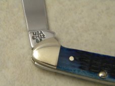 Case XX Select USA Bone 62132 Baby Butterbean Mini Canoe Knife in Tin Box