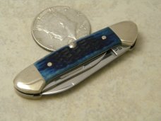 Case XX Select USA Bone 62132 Baby Butterbean Mini Canoe Knife in Tin Box