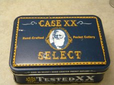 Case XX Select USA Bone 62132 Baby Butterbean Mini Canoe Knife in Tin Box