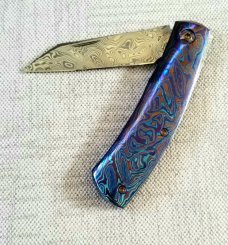 Vetrov Custom Native Knife NEW..4" Damasteel and Timascus slip & coa,just in..GRAIL Alert 