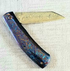 Vetrov Custom Native Knife NEW..4" Damasteel and Timascus slip & coa,just in..GRAIL Alert 