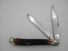 Queen Cutlery 24 Slim Trapper Burnt Orange Imitation Winterbottom bone  4 116 closed 1958 - 196