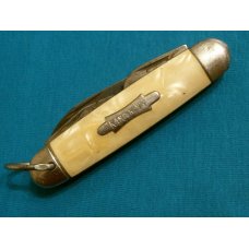 VINTAGE KAMP KING HAMMER BRAND USA SCOUTS SCOUT CAMP SURVIVAL FOLDING POCKET KNIFE KNIVES OLD