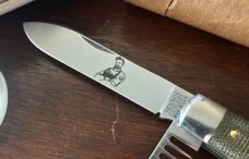 Great Eastern Cutlery Tidioute #152221 Urban Jack, OD Green Canvas Bone Handle, New (GEC 15) 
