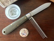 Great Eastern Cutlery Tidioute #152221 Urban Jack, OD Green Canvas Bone Handle, New (GEC 15) 