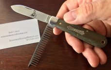 Great Eastern Cutlery Tidioute #152221 Urban Jack, OD Green Canvas Bone Handle, New (GEC 15) 