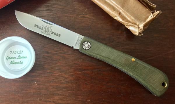Great Eastern Cutlery Farm & Field 715121 Bullnose, Green Linen Micarta Handle, New (GEC 71) Great Eastern Cutlery Farm & Field 715121 Bullnose, Green Linen Micarta Handle, New (GEC 71)