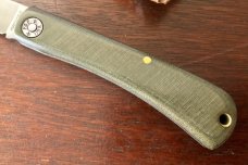 Great Eastern Cutlery Farm & Field 715121 Bullnose, Green Linen Micarta Handle, New (GEC 71) 