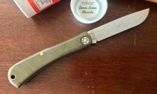 Great Eastern Cutlery Farm & Field 715121 Bullnose, Green Linen Micarta Handle, New (GEC 71) 