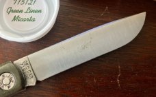 Great Eastern Cutlery Farm & Field 715121 Bullnose, Green Linen Micarta Handle, New (GEC 71) 