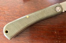 Great Eastern Cutlery Farm & Field 715121 Bullnose, Green Linen Micarta Handle, New (GEC 71) 