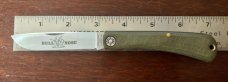 Great Eastern Cutlery Farm & Field 715121 Bullnose, Green Linen Micarta Handle, New (GEC 71) 