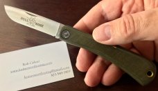 Great Eastern Cutlery Farm & Field 715121 Bullnose, Green Linen Micarta Handle, New (GEC 71) 