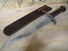 Custom D. M. Lindsey Wood 1977 Fixed Blade Sheath Knife
