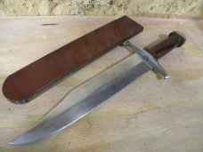 Custom D. M. Lindsey Wood 1977 Fixed Blade Sheath Knife