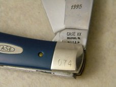 Case XX USA 1991 Blue NCCC B254 Trapper Club Knife