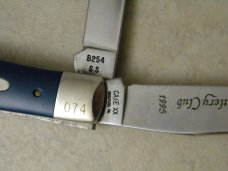 Case XX USA 1991 Blue NCCC B254 Trapper Club Knife