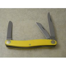 Kabar Ka-Bar 1097 USA Yellow Birds Eye Rivet Stockman Knife