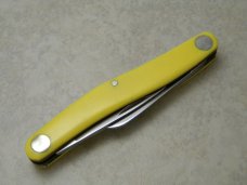 Kabar Ka-Bar 1097 USA Yellow Birds Eye Rivet Stockman Knife 