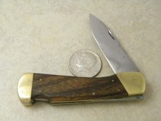 Custom Donald Pennington Victor CO Wood Lockback Knife 