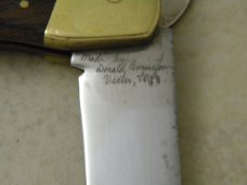 Custom Donald Pennington Victor CO Wood Lockback Knife 