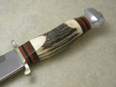 Linder Solingen Germany Genuine Stag 440 Bowie Inox Fixed Blade Sheath Knife