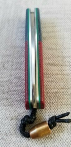 Vincenzo Balistreri  White Wolf slipjoint..2nd Amendment Special..440C.firing pin shield. Bullet Bea