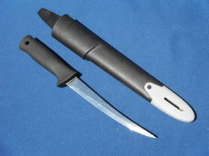 Gerber Filet Fishing Knife Original Sheath w/Stone Sharpener Portugal