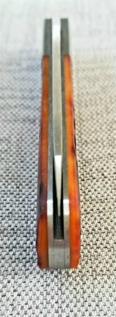 Jeffrey Mitchell Native Custom3.75"..CPM-154, Amber jigged bone..smooth bone shield,keyhole bolsters