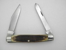 Queen Cutlery #52 Moose Pattern Winterbottom bone:  4 3/8” closed, circa 1961,