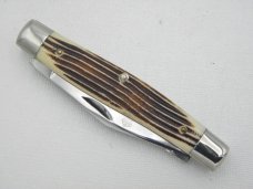 Queen Cutlery #52 Moose Pattern Winterbottom bone:  4 3/8” closed, circa 1961,