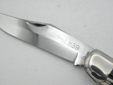 Queen Cutlery Co. #39 Two Blade Folding Hunter in Winterbottom Bone: 5 1/4” closed; early 1958 -1960