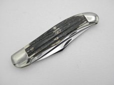 Queen Cutlery Co. #39 Two Blade Folding Hunter in Winterbottom Bone: 5 1/4” closed; early 1958 -1960