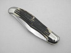 Queen Cutlery Co. #39 Two Blade Folding Hunter in Winterbottom Bone: 5 1/4” closed; early 1958 -1960