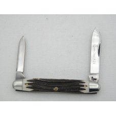 Queen Cutlery Co. #21 Sleeveboard Pen in Winterbottom Bone: 3 1/4” closed; 1958 – 1960, etched blad