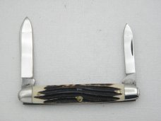 Queen Cutlery Co. #21 Sleeveboard Pen  in Winterbottom Bone: 3 1/4” closed; 1958 – 1960, etched blad