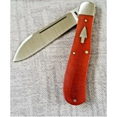 John Lloyd Custom Natural Micarta Eureka Jack Knife Hollow Grd 52100 slightly paddle Spear 4quot