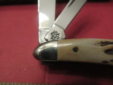 Case XX 2002 Bone Stag Peanut Pattern # 6220 Error  Stamp 