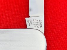 Vintage BOKER SOLINGEN GERMANY INOX 3-Blade Lobster Pen Pocket Knife c.1960’s Milled Stainless Steel