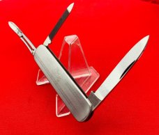 Vintage BOKER SOLINGEN GERMANY INOX 3-Blade Lobster Pen Pocket Knife c.1960’s Milled Stainless Steel