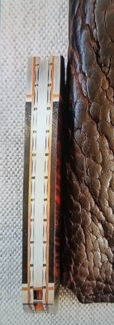 Jeffrey  Mitchell Native knife, Cocobolo w/copper and CPM-154, 3.75..copper accents..filework.bead 