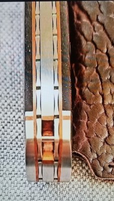 Jeffrey  Mitchell Native knife, Cocobolo w/copper and CPM-154, 3.75..copper accents..filework.bead 