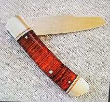 Jeffrey  Mitchell Native knife, Cocobolo w/copper and CPM-154, 3.75..copper accents..filework.bead 